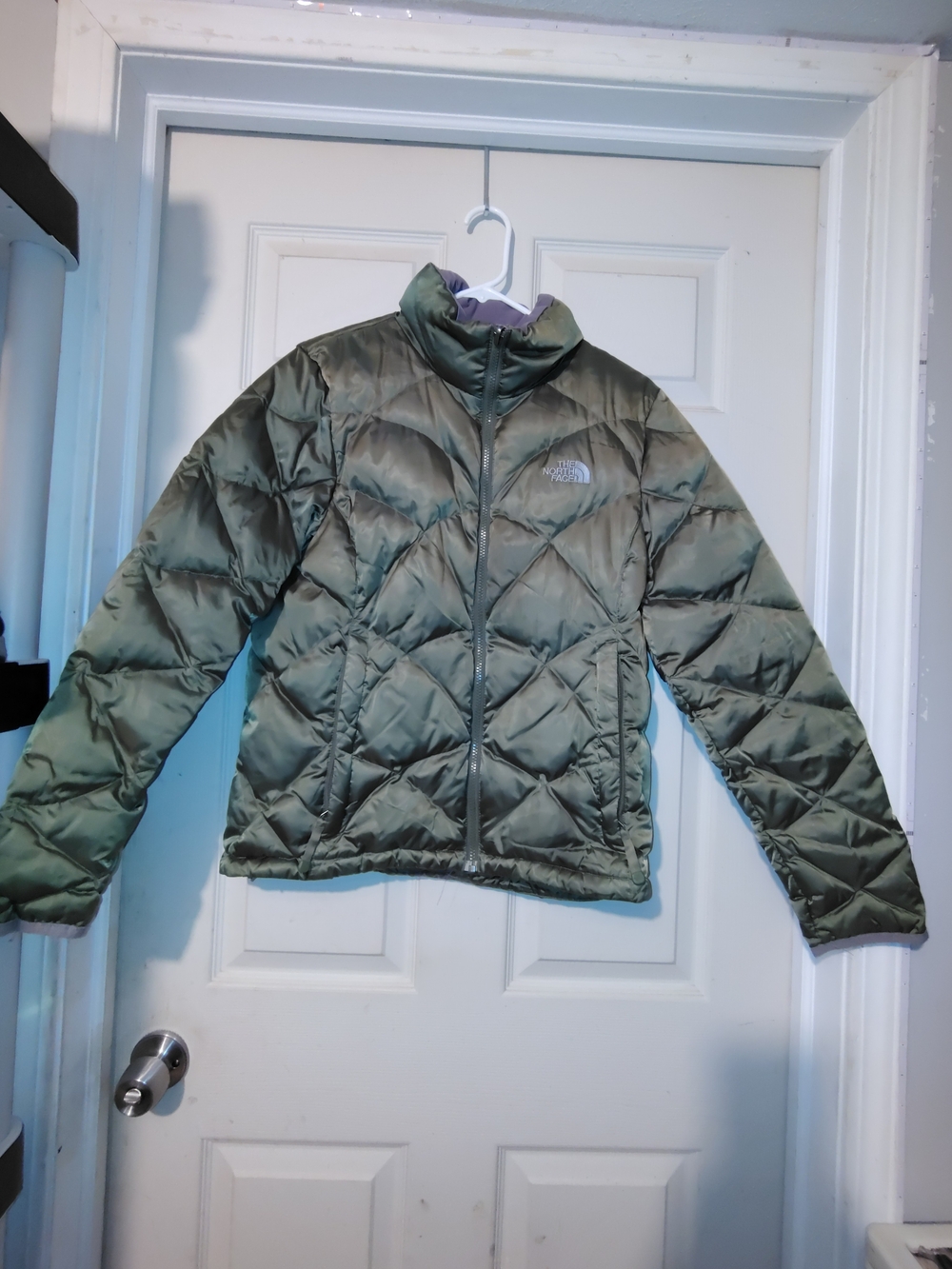 The North Face Women's Olive Green Quilted Puffer Jacket